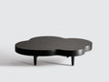 Couchtisch 120x82x33 cm - mattes Schwarz - organische Wolkenform - modernes Design für das Wohnzimmer
