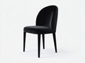 Esszimmerstuhl Samt Schwarz - 54 x 61 x 87 cm - Schwarz - moderner Stil - ergonomische Rückenlehne, weiche Polsterung, stabile Holzbeine