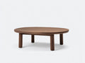 Couchtisch 118x118x41 cm - Holzoptik in Warmbraun - runde Form - modernes Design für das Wohnzimmer