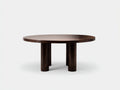 Couchtisch 118x118x41 cm - dunkle Holzoptik - runde Form - modernes Design für das Wohnzimmer