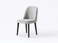 Moderner Esszimmerstuhl Hellgrau Stoff - 52 x 57 x 90 cm - Schwarz und Hellgrau - skandinavischer Stil - gepolsterter Sitz, ergonomische Rückenlehne, stabile Holzbeine
