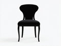 Esszimmerstuhl Samt Schwarz - 55 x 62 x 88 cm - Schwarz - klassischer Stil - ergonomische Rückenlehne, gepolsterter Sitz und stabile Beine aus Massivholz