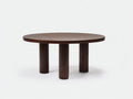 Couchtisch 115x115x41 cm - Holzoptik in Dunkelbraun - runde Form - modernes Design für das Wohnzimmer